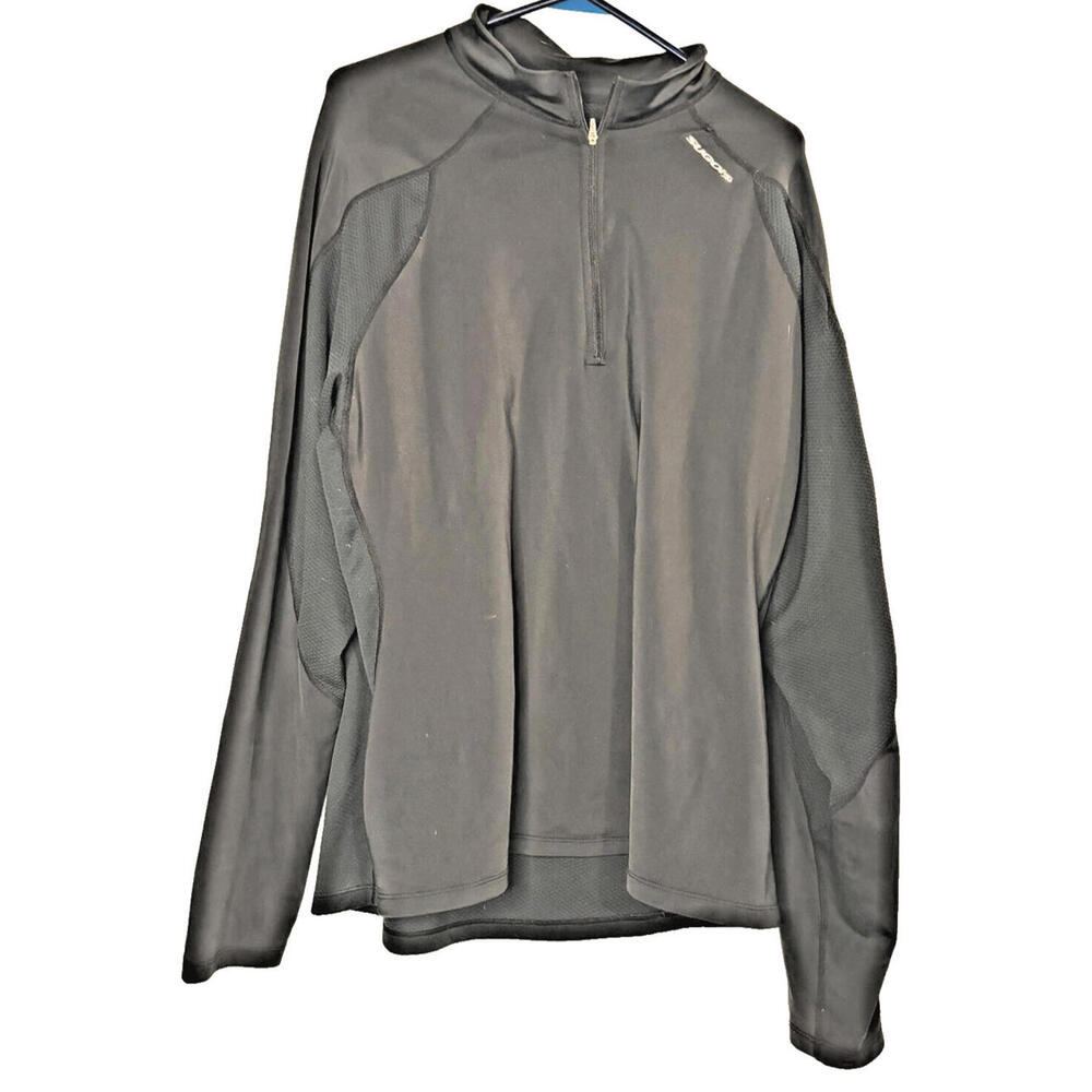Sugoi Mens Cycling Run Pullover Black Winter ¼ Zip Long Sleeve Athletic Shirt XL
